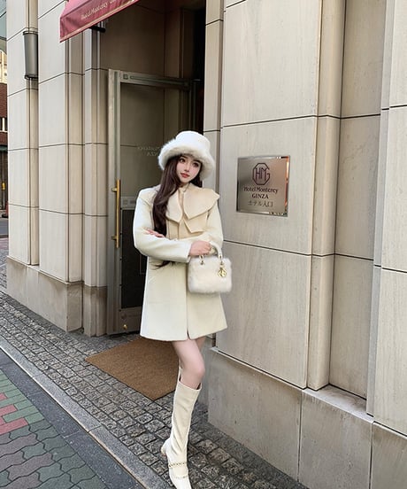 Studs White  Long Boots