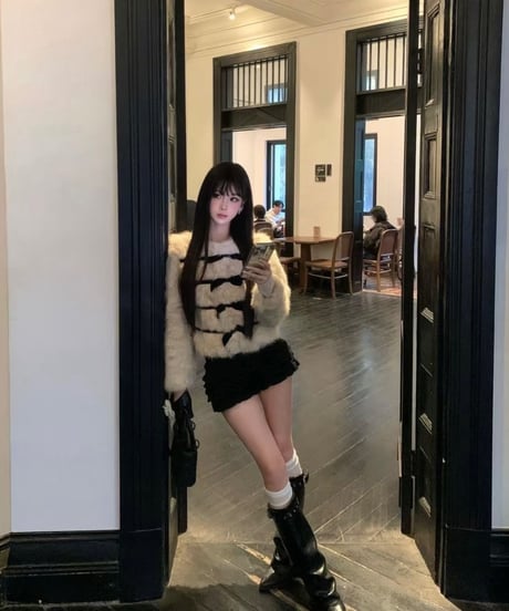 Ribbon Fur Coat Jacket