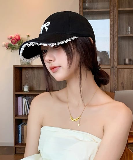 Lace Embroidery Cap