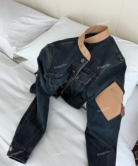 Leather Custom Denim Jacket