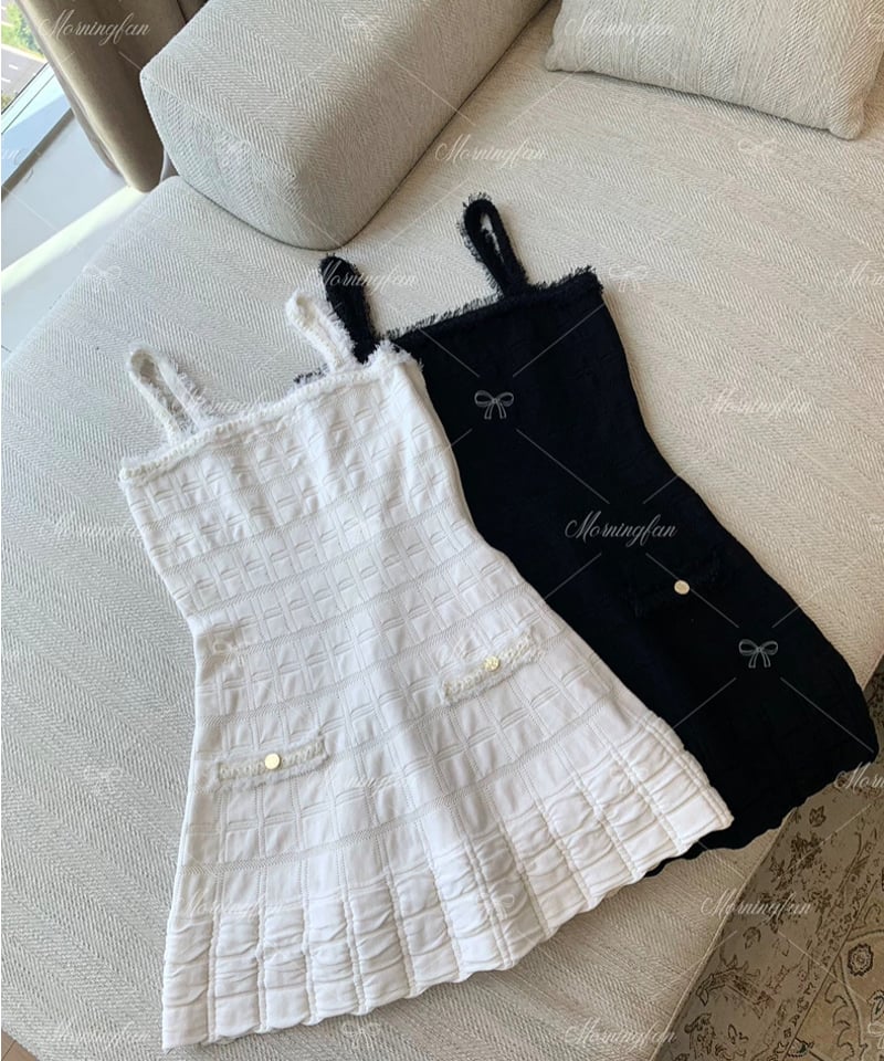 ♡ Glancetokyo Feminine Contrast Dress glance tokyo Feminine