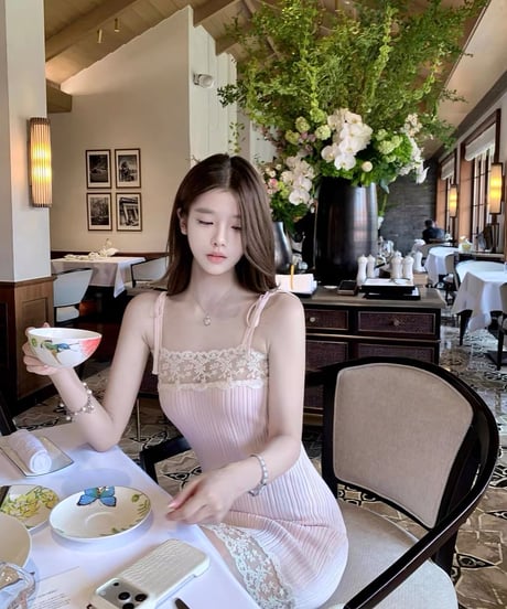 Lace Trimmed Suspender Dress