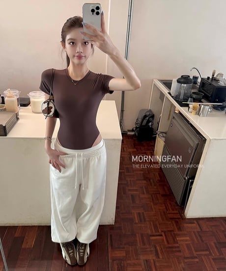 Double Waist Loose Fit Sporty Pants