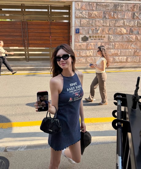American Retro Halter Neck Summer Dress