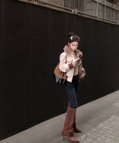 Classic Piping Leather Fur Jacket【※在庫あり5日以内配送】