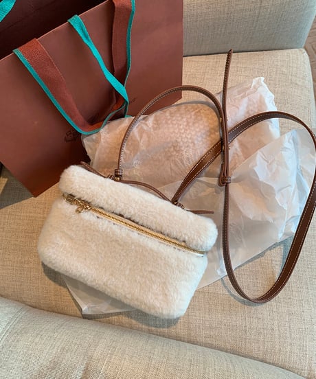 Leather Fur Lunch Box Bag