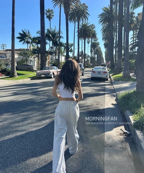 Double Waist Loose Fit Sporty Pants