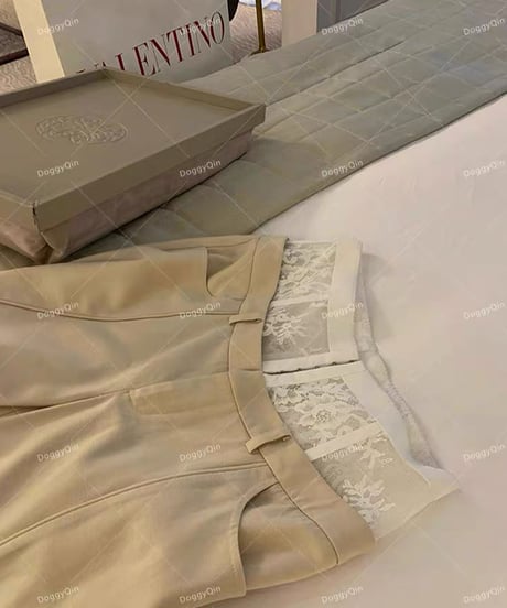 High Waist Lace Chino Pants