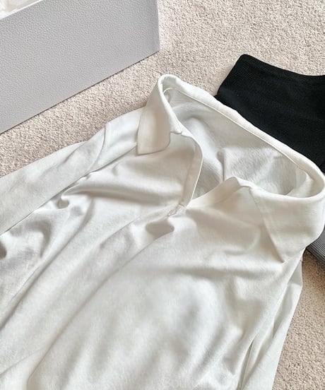Minimal Loose Polo Shirt【※在庫あり5日以内配送】