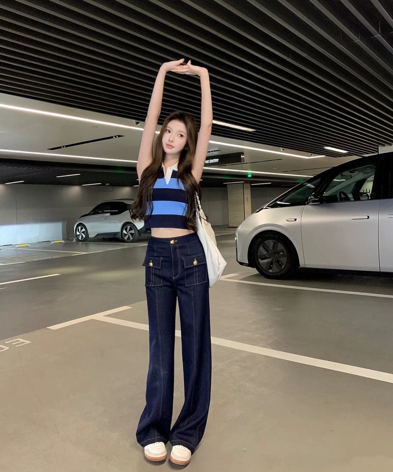 Gold Buckle Belt Vest Setup | glancetokyo