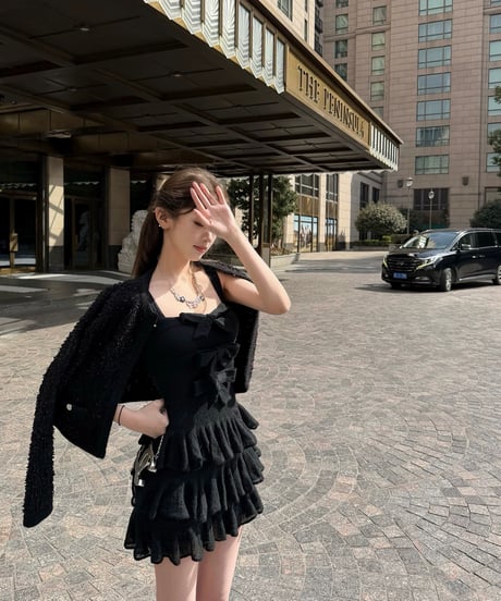 Plush Knit Cardigan【Black】