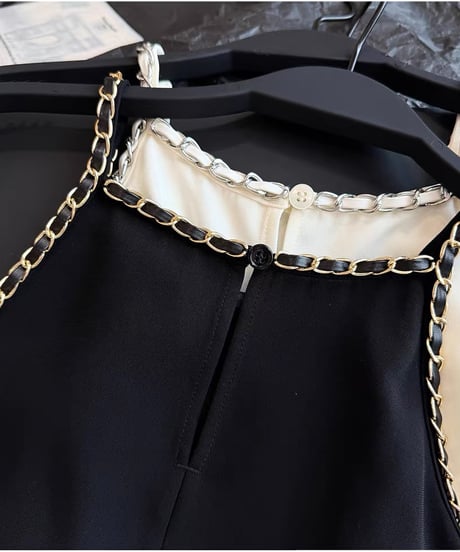 Hand Stitch Chain Minimal Vest + Pants