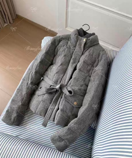 Quilting Wool Down Jacket【Gray】