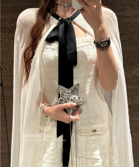 Elegant Texture Dress【White】