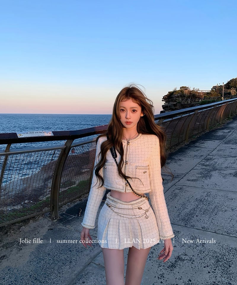 Napoléon Tweed Jacket & Skirt | glancetokyo