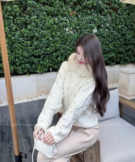 Faux Wool Zip Hoodie