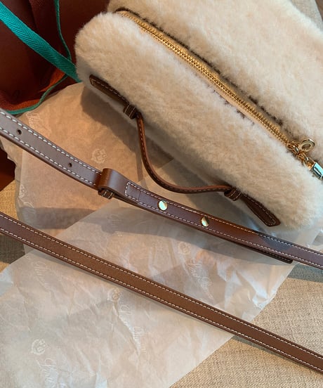 Leather Fur Lunch Box Bag