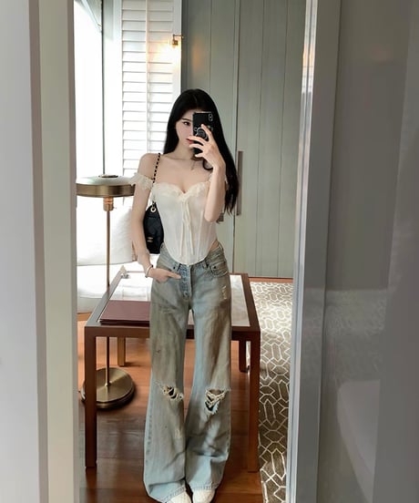 Distressed Denim Pants
