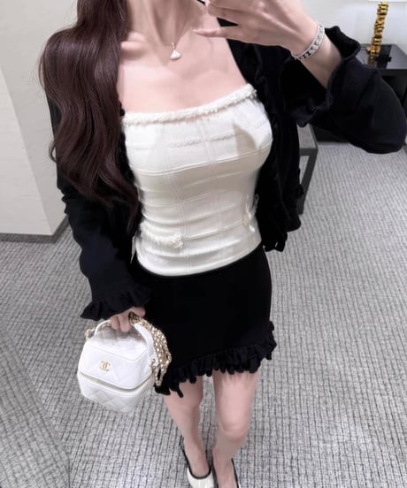 Elegant Webbing Knit Vest