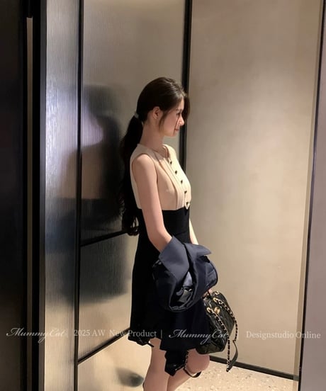 Elegant Bi-color Dress
