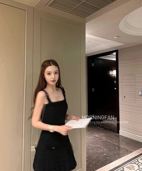 Elegant Texture Dress【Black】