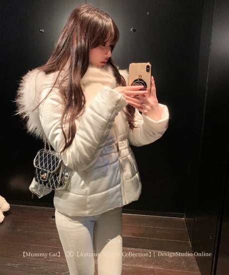 Satin Raccoon Fur Down Jaket