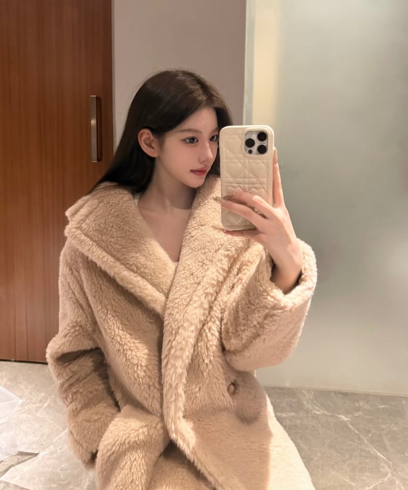 glance tokyo テディベアコート Teddy Bear Fur Coat【Beige】 | glancetokyo