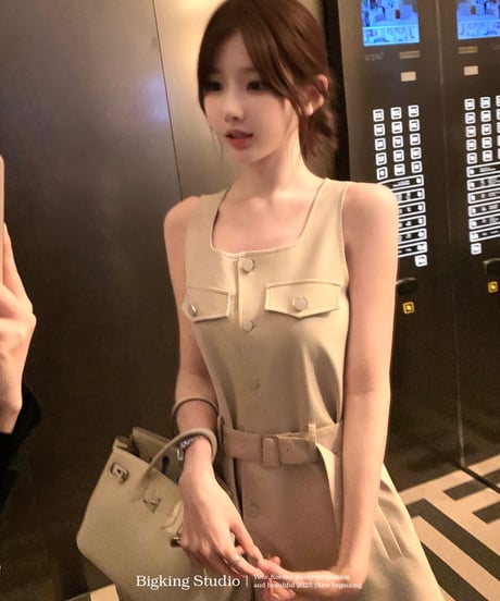 Square Neck  Workwear Dress