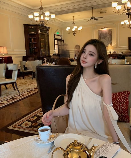 Dress Chiffon One Shoulder OP
