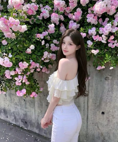 One shoulder Frill Tops