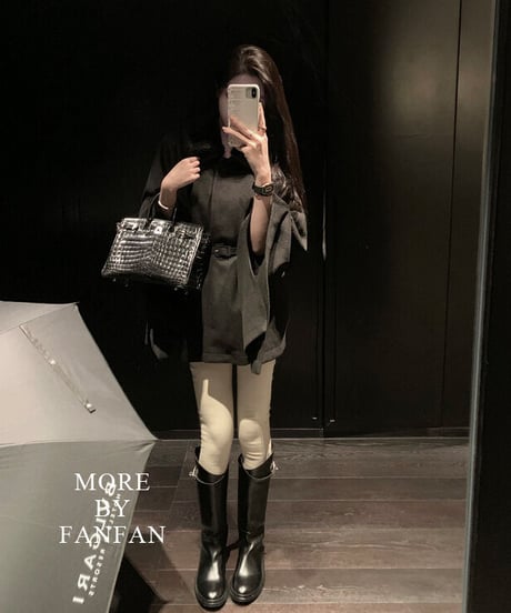 【在庫あり3-5日配送】Strap Long Loose Boots
