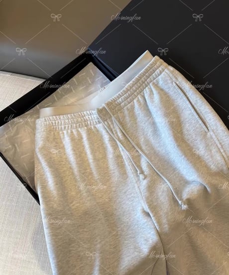 Double Waist Loose Fit Sporty Pants