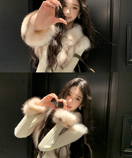 Fur Vest Knit Tops