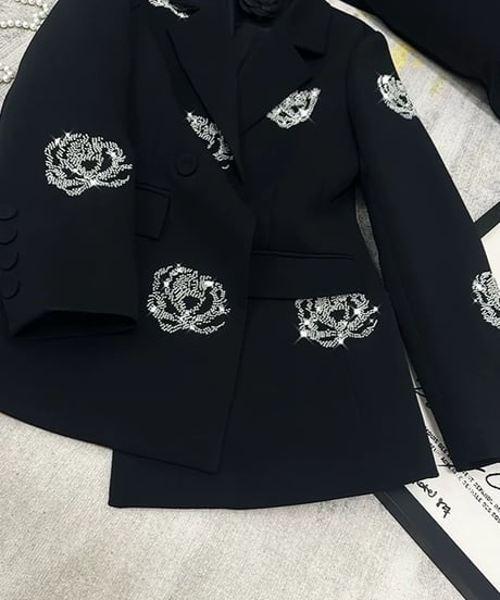 Rhinestone Tailored Jacket