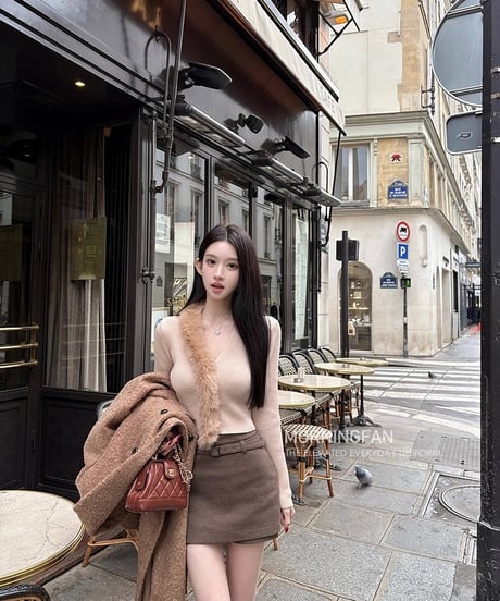 Rabbit Fur Collar Cardigan