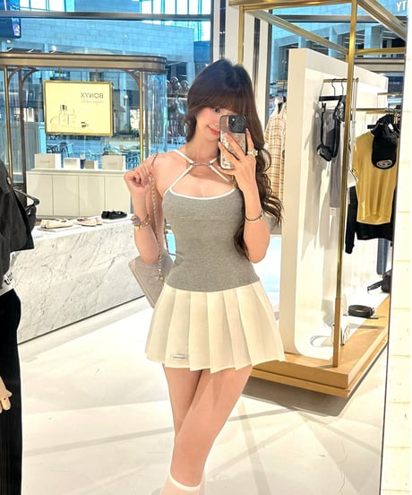 Suspender Pleated Skirt OP