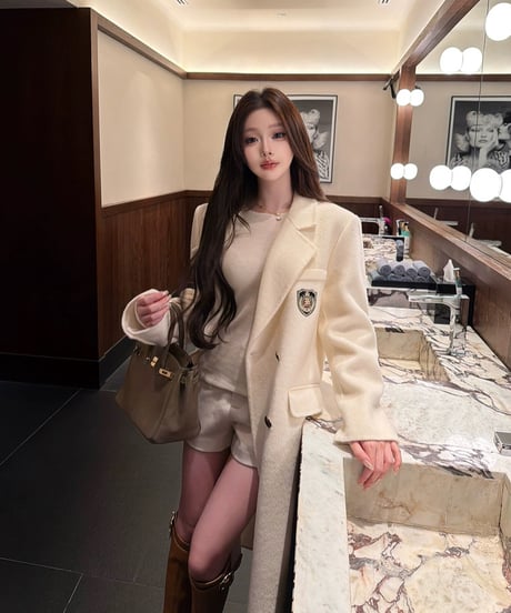 Wappen Wool Long Coat Jacket