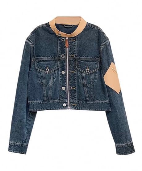 Leather Custom Denim Jacket
