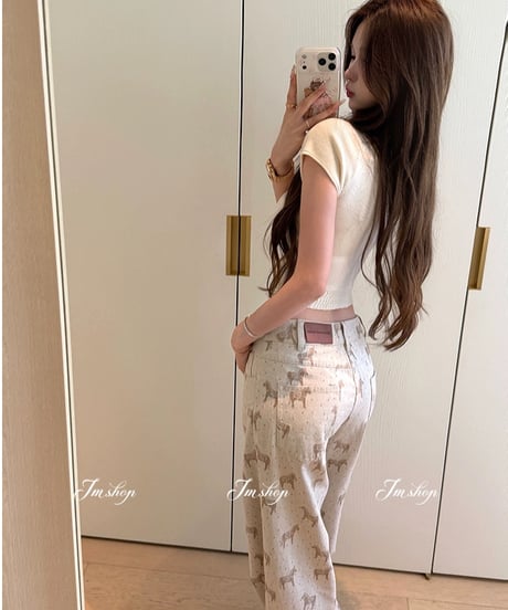 Pony Wash Jacquard Jeans