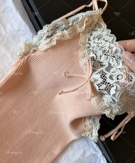 Pastel Lace Knit Camisole