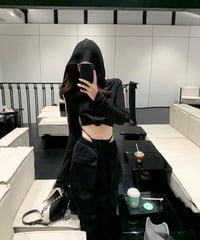Sexy Fake shorts Cargo Pants& Hoodie Tops