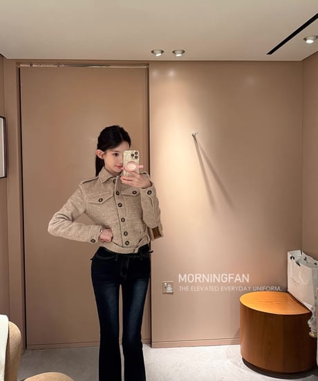 High-Waist Belt Flare Denim Pants【ロング丈】【ベルト付き】