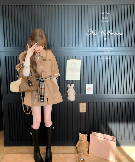 Shawl Wool Coat Jacket【Brown】【※在庫あり5日以内配送】
