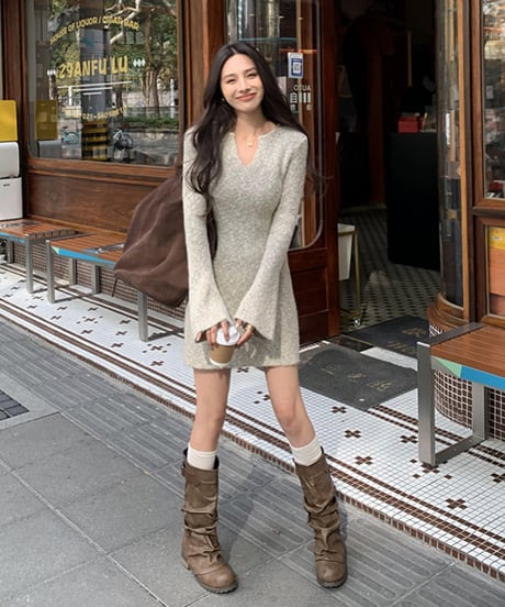 Vneck Mohair Knit OP