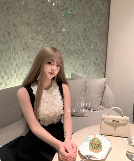 Lace Lapel Sleeveless Dress【※在庫あり5日以内配送商品】