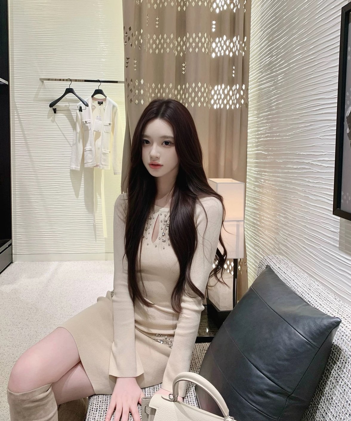 ワンピース glance tokyo bijou dress jaket&op Bijou Knit OP | glancetokyo