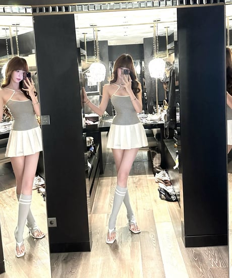 Suspender Pleated Skirt OP