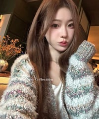 Heavy Striped Knit Cardigan【※在庫あり5日以内配送商品】