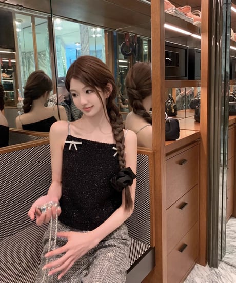 Ribbon Silk Wool Vest