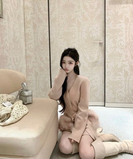 Fox Fur Pocket Long Cardigan